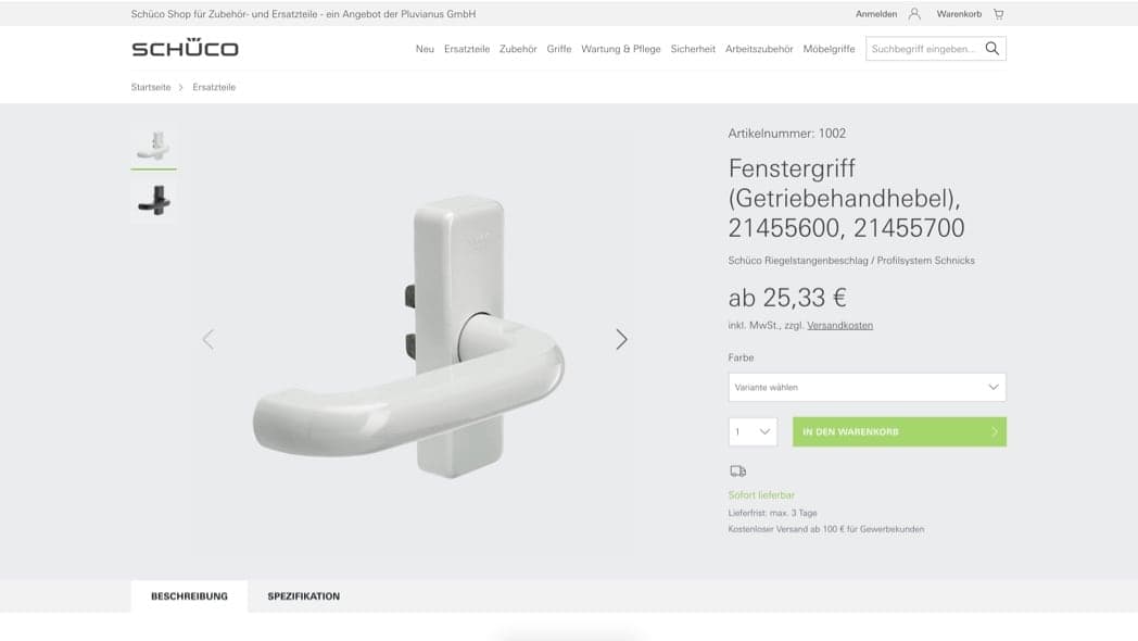 Produktdetailseite
